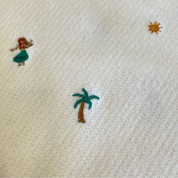 Madewell Lei-cation Embroidered Mainstay French Terry Pullover Sweatshirt Cream - Picture 12 of 16